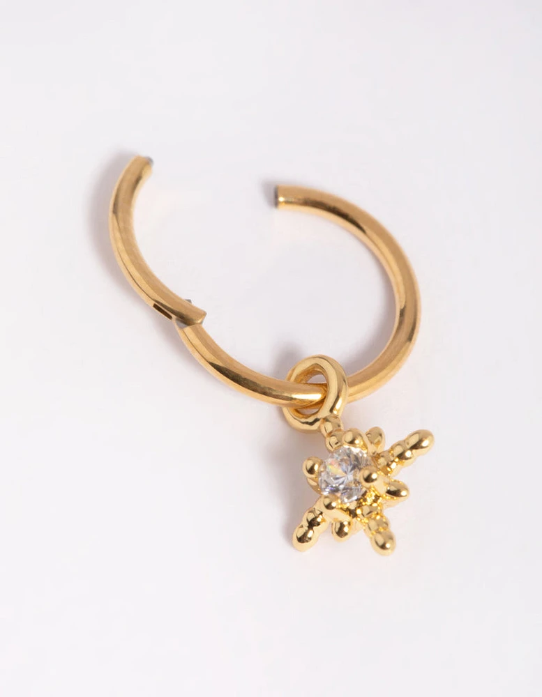 Gold Plated Titanium Crystal Star Clicker