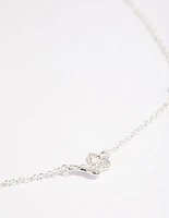 Sterling Silver Etched Butterfly Necklace