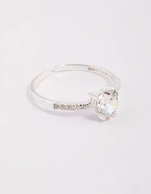 Sterling Silver Cubic Zirconia Heart Ring