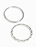 Sterling Silver Twist Ring Set