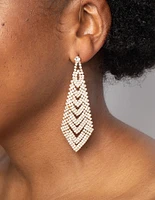 Triangular Diamante Earrings