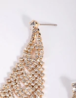 Triangular Diamante Earrings