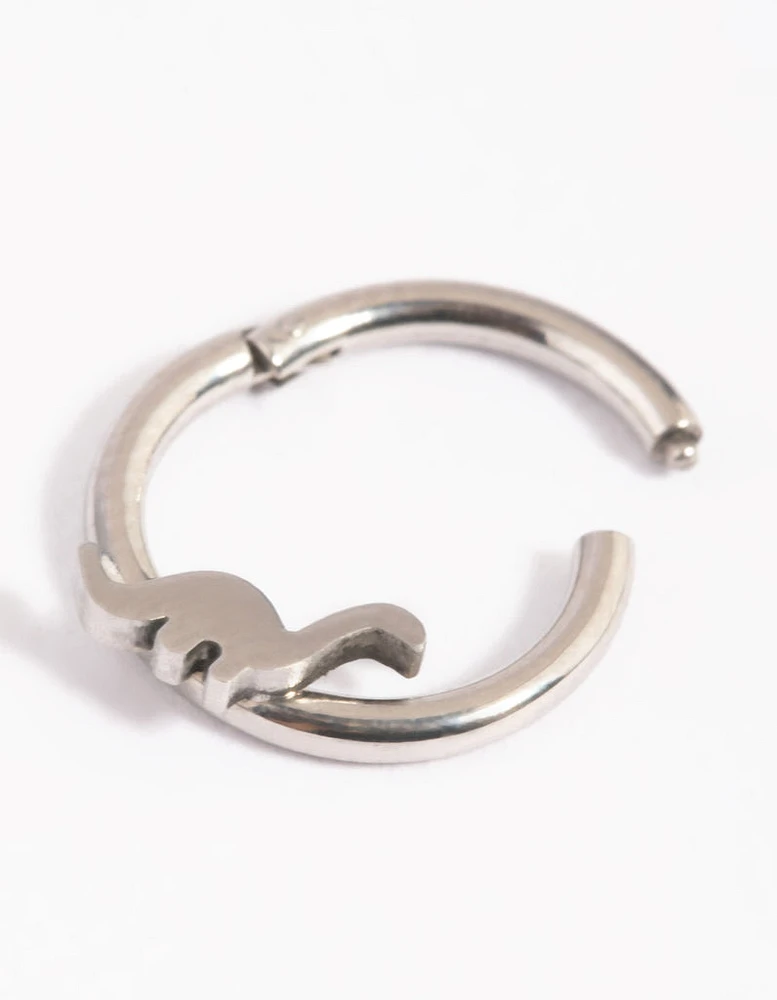 Surgical Steel Dinosaur Clicker Ring