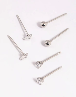 Surgical Steel Cross Stud Earrings