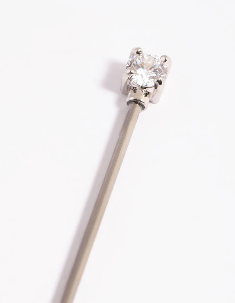 Titanium Cubic Zirconia Statement Industrial Bar