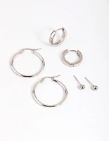 Stainless Steel Ball Stud Earring Pack