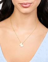Waterproof Gold Plated Stainless Steel Butterfly Pendant Necklace