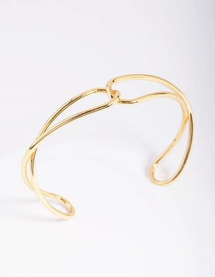 Gold Plated Knot Cuff Bracelet