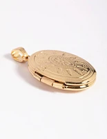 Gold Plated Oval Locket Charm