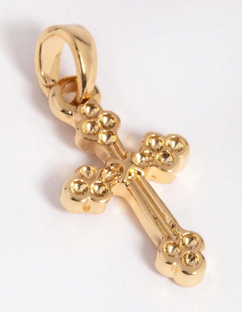 Gold Plated Antique Cross Charm