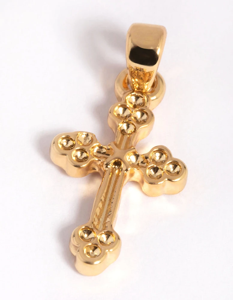 Gold Plated Antique Cross Charm