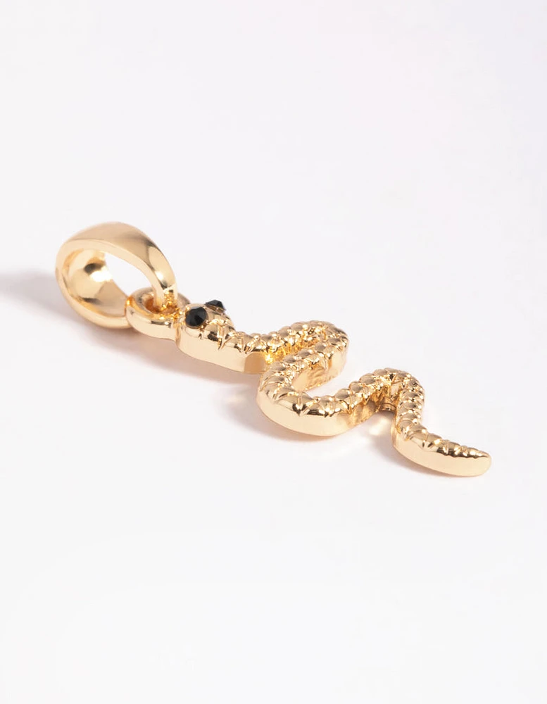 Gold Plated Snake Charm