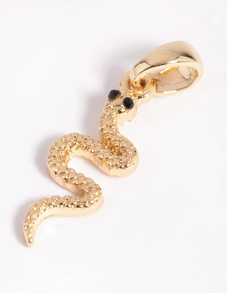 Gold Plated Snake Charm