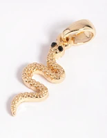 Gold Plated Snake Charm