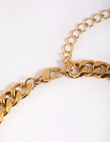 Waterproof Gold Plated Stainless Steel Curb Chain Anklet