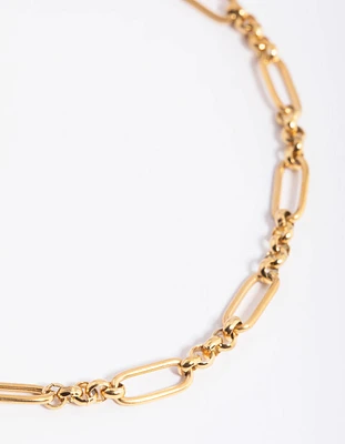 Gold Plated Surgical Steel Oval Link Anklet