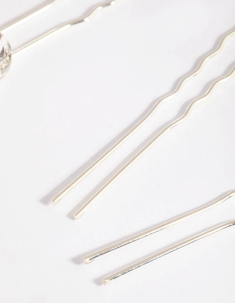 Navette Diamante Hair Pin Pack