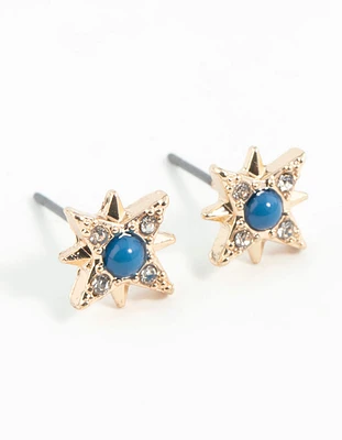 Gold Star Stud Earrings