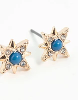 Gold Star Stud Earrings