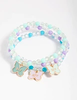 Kids Pastel Butterfly Best Friend Bracelets