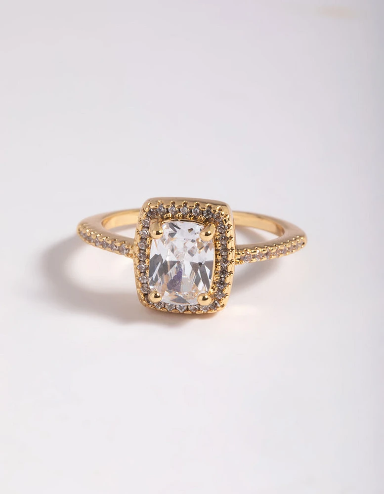 Gold Cubic Zirconia Ring