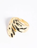 Gold Molten Wrap Ring