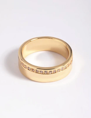 Gold Plated Cubic Zirconia Ring