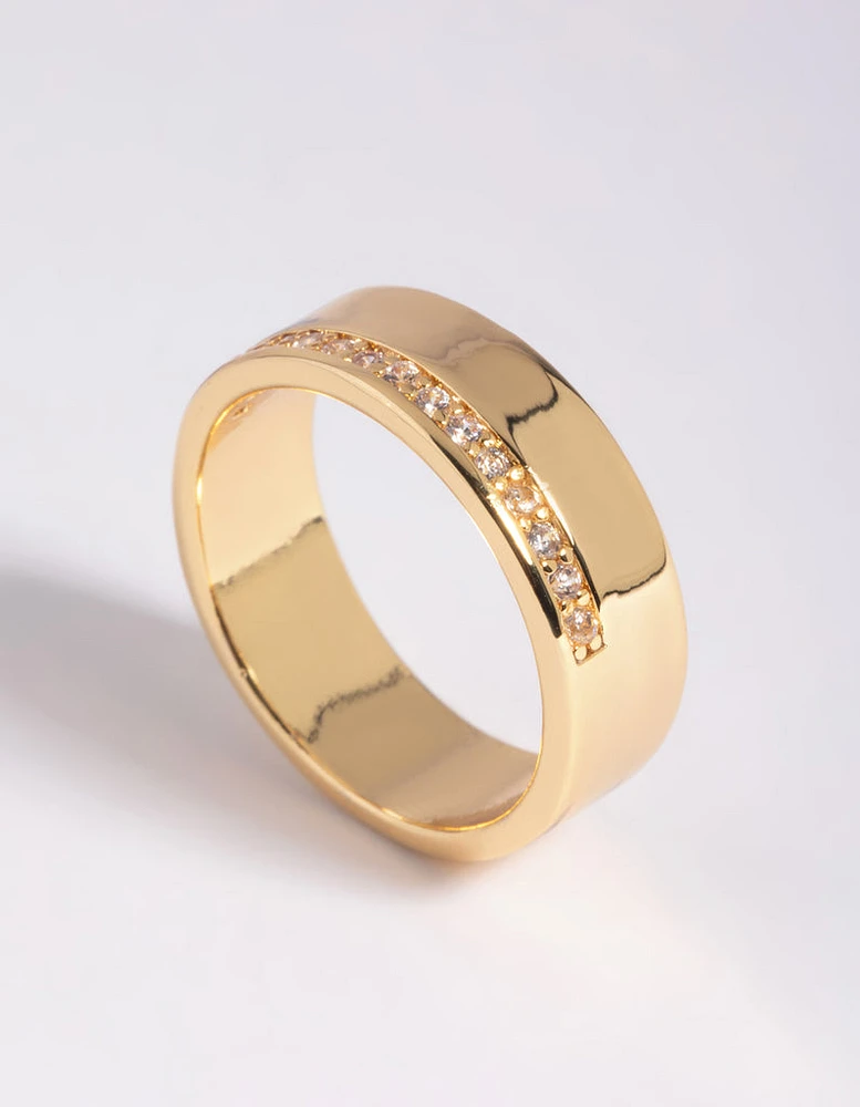 Gold Plated Cubic Zirconia Ring