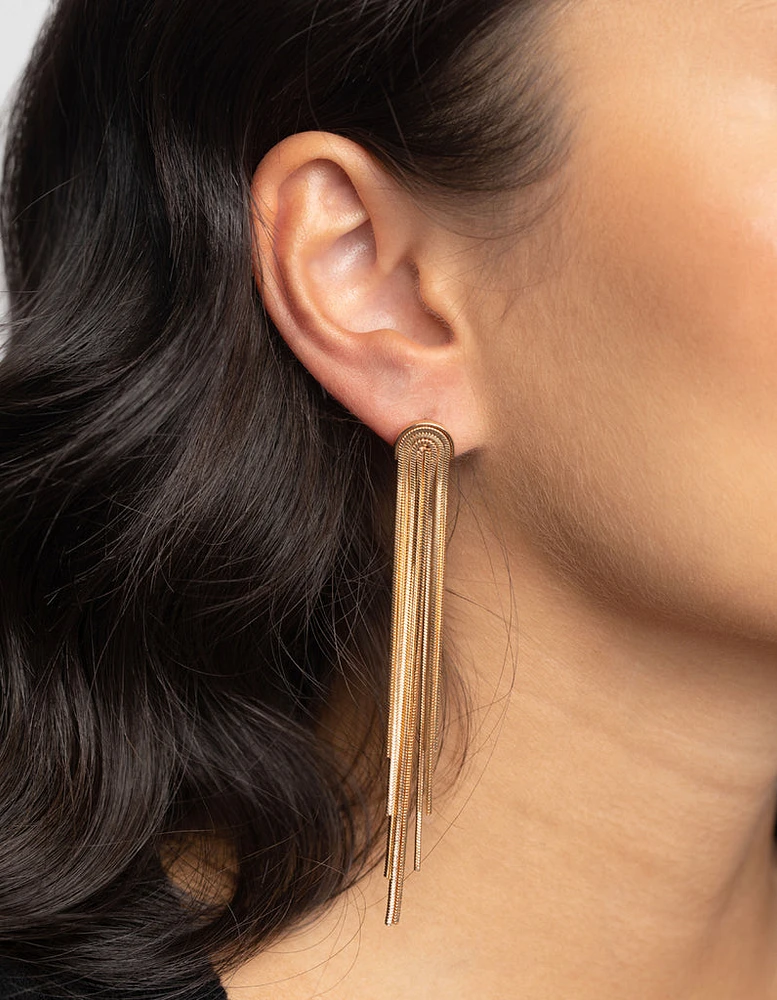 Gold Waterfall Drop Earrings