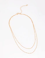 Gold Twisted Layered Necklace