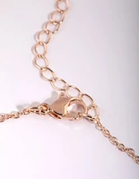 Rose Gold Cubic Zirconia Tennis Anklet