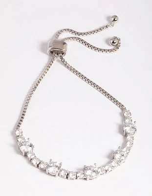 Silver Cubic Zirconia Tennis Bracelet