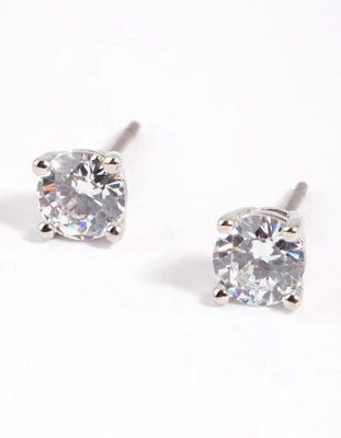 Silver Cubic Zirconia Stud Earrings