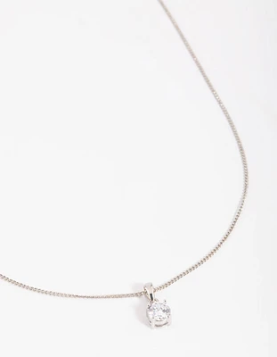 Silver Cubic Zirconia Necklace