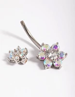 Titanium Daisy Belly Bar