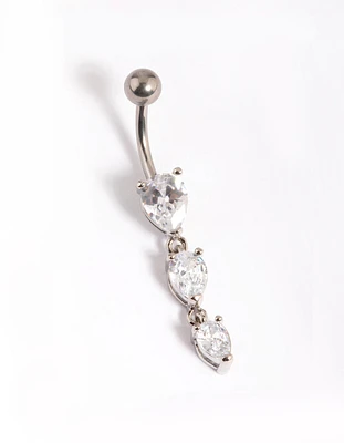 Titanium Pear Drop Belly Bar