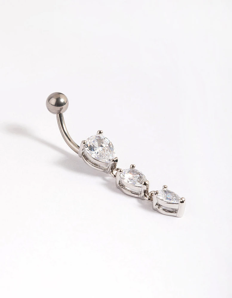 Titanium Pear Drop Belly Bar