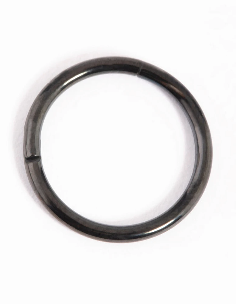 Matte Black Titanium Clicker Ring