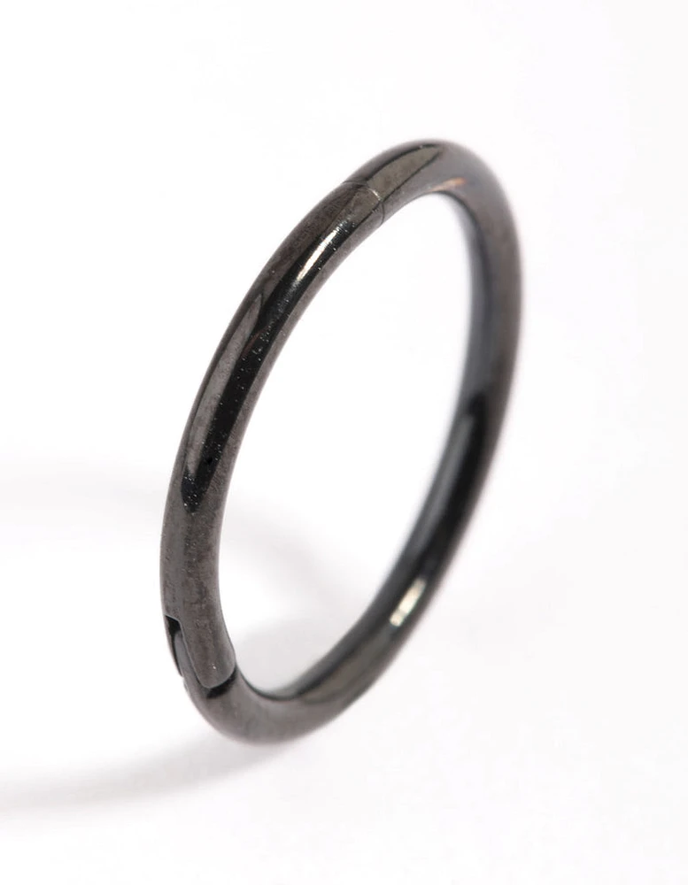 Matte Black Titanium Clicker Ring