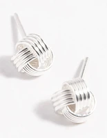 Sterling Silver Knot Stud Earrings