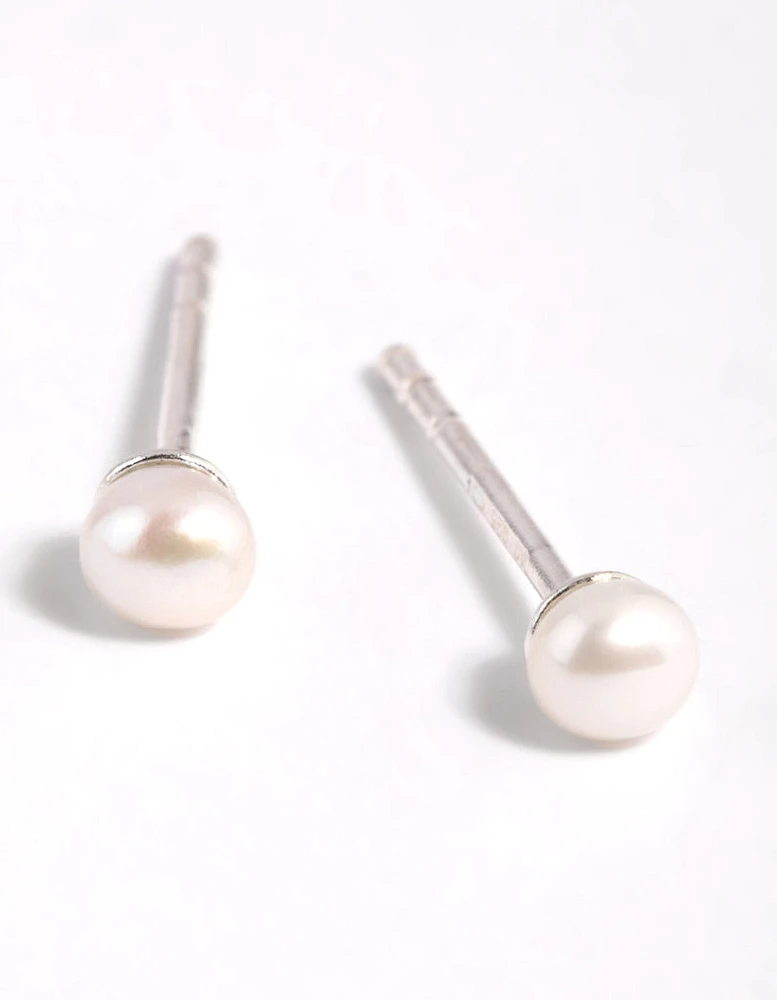 Sterling Silver Freshwater Pearl Stud Earrings