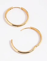 Gold Plated Thin Huggie Hoop Earrings