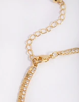 Gold Plated Cubic Zirconia Tennis Anklet
