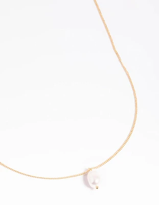 Gold Freshwater Pearl Necklace