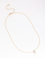 Gold Freshwater Pearl Necklace