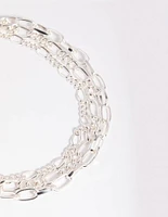 Silver Triple Chain Anklet