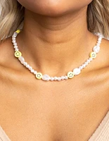 90s Smiley Pearl Necklace