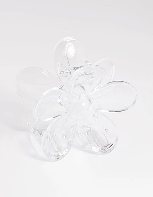 90s Clear Daisy Flower Claw Clip