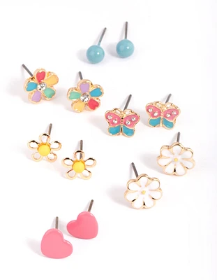 Kids Bright Garden Stud Earring 6-Pack