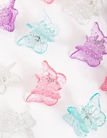 Kids Glitter Butterfly Mini Claw Clip Pack